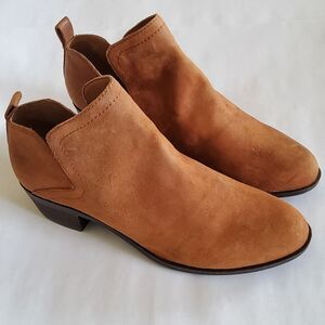 New Lucky Brand Women's Suede Leather Tan Ankle Boots Booties Size 8